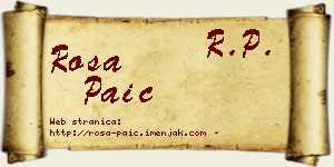 Rosa Paić vizit kartica